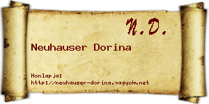 Neuhauser Dorina névjegykártya