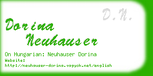 dorina neuhauser business card